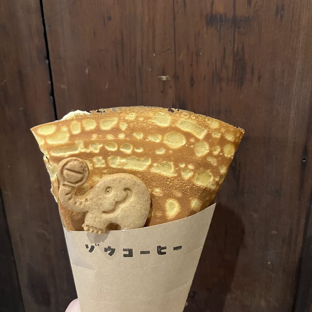 ゾウコーヒー　クレープ　クッキー